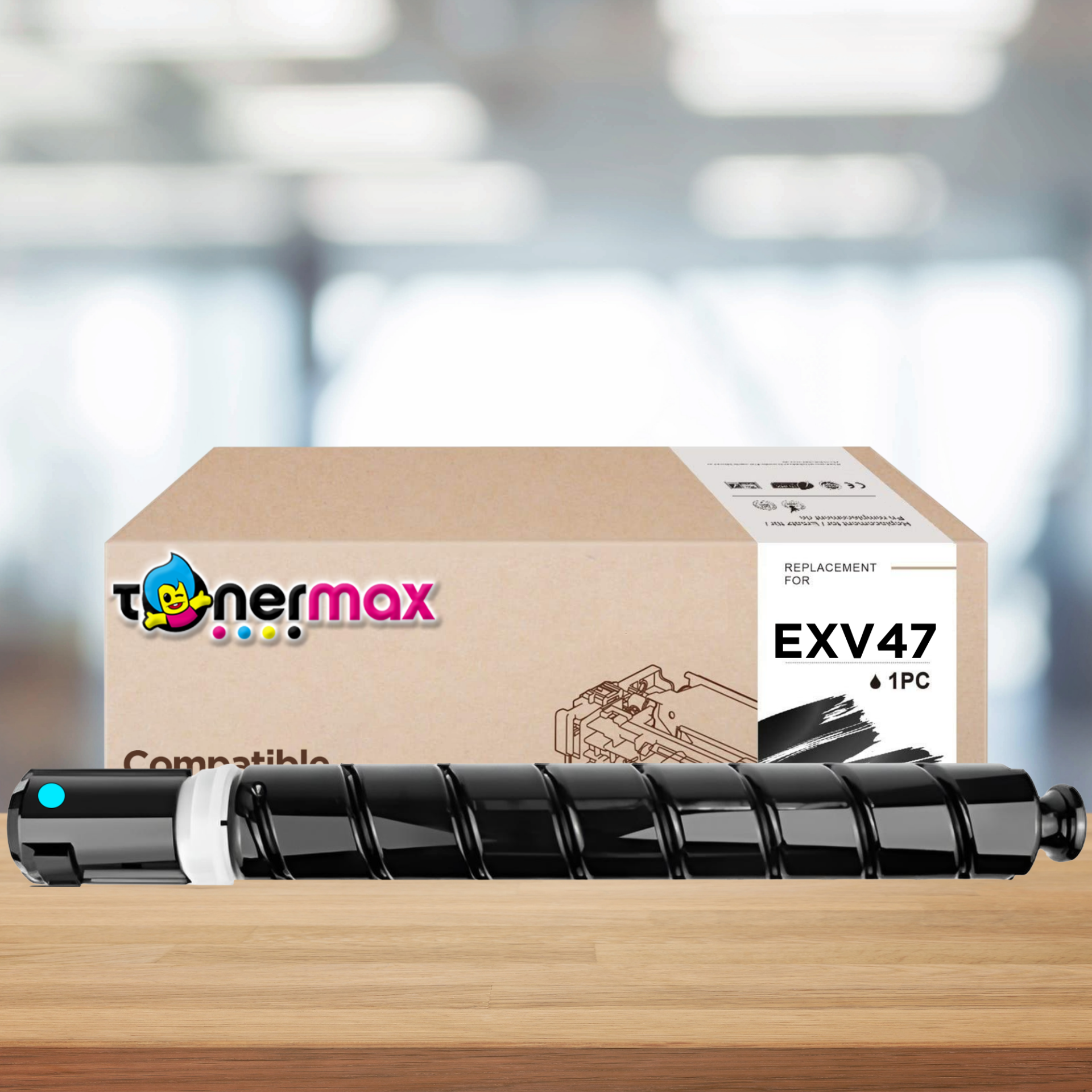 Canon C-EXV47 Muadil Toner Mavi