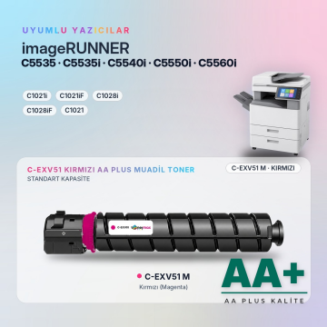 Canon C-EXV51 Kırmızı Muadil Toner AA Plus / iR-ADV C5535 / C5535i / C5540i / C5550i / C5560i