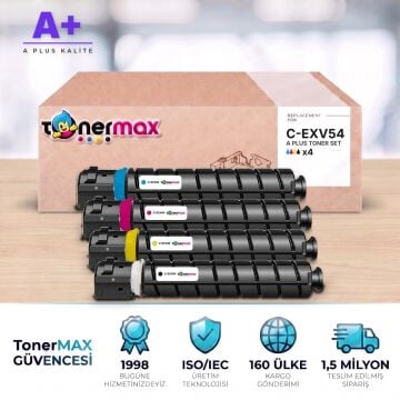 Canon C-EXV54 CMYK Muadil Toner Seti A Plus / iR C3025i / C3125i / C3226i