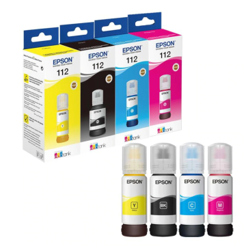 Epson T112 Orjinal Mürekkep Takım / L11160 / L15150 / L15160 / L6460 / L6490 / L6+550 / L6570 / M15140 / L15180 / L6580