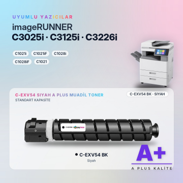 Canon C-EXV54 Siyah Muadil Toner A Plus / iR C3025i / C3125i / C3226i