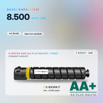 Canon C-EXV54 Sarı Muadil Toner AA Plus / iR C3025i / C3125i / C3226i