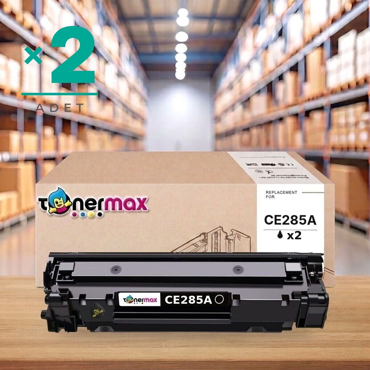 TonerMAX® CE285A Muadil Toner — İkili Paket