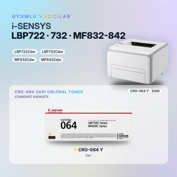 Canon CRG-064 / LBP722Cdw / LBP732Cdw / MF832Cdw / MF842Cdw Sarı Orjinal Toner