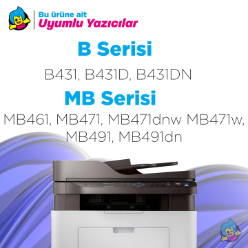 Oki B411 / B431 / MB461 / MB471 / MB471 / MB491 / 44574705 Muadil Toner