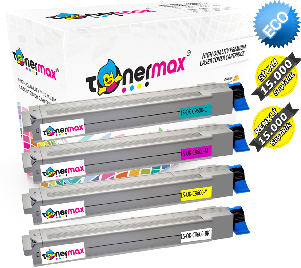 OKI C9600 Muadil Toner Set/ C9650 / C9800 / C9850 