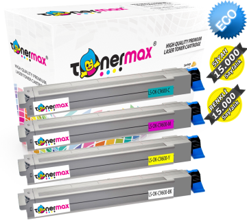 OKI C9600 Muadil Toner Set/ C9650 / C9800 / C9850 