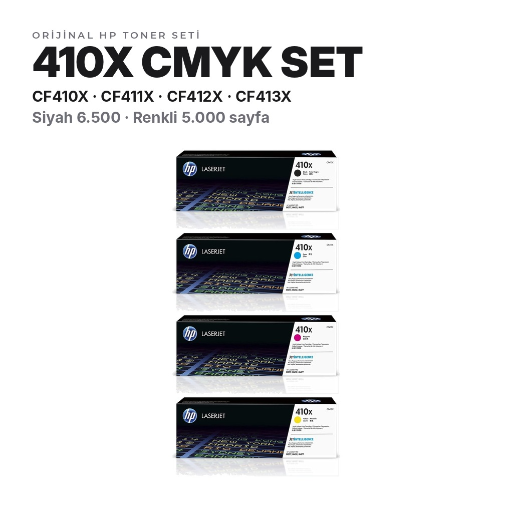 TonerMAX® HP 410X CMYK Orijinal Toner Takımı