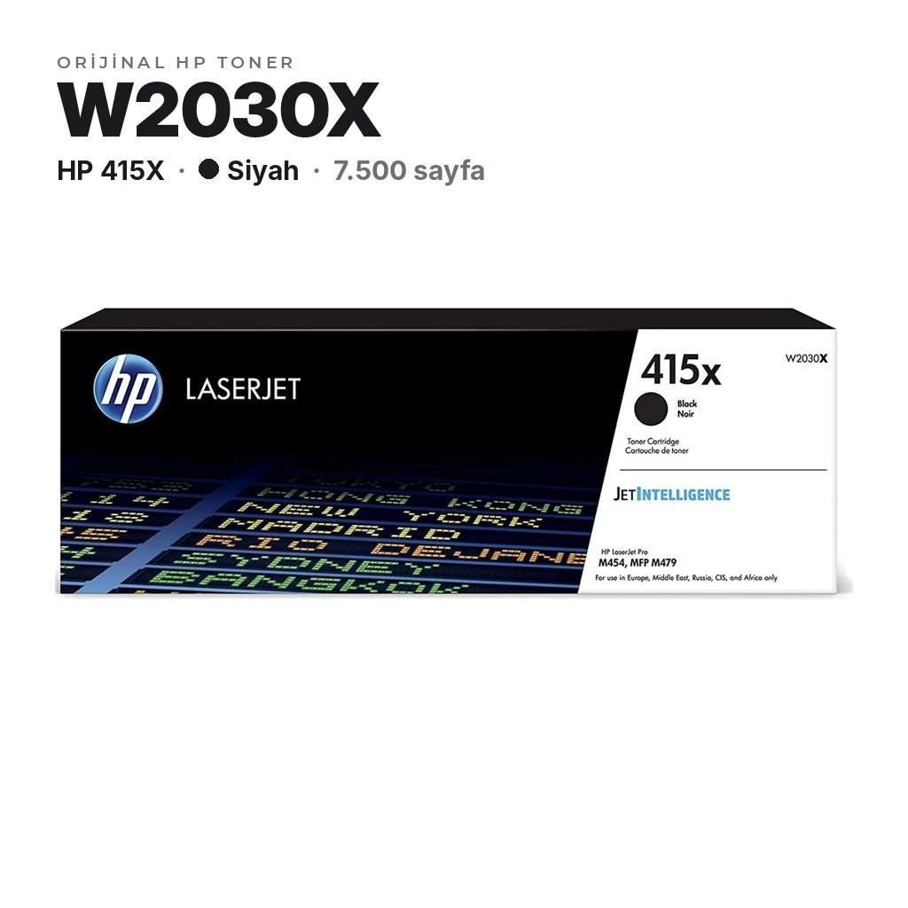 HP 415X W2030X Siyah orijinal toner