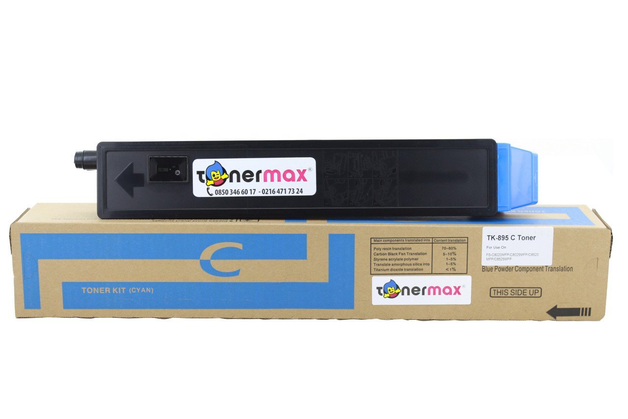 Kyocera TK-895 Mavi Muadil Toner / FSC8020 / FSC8025 / FSC8520 / FSC8525