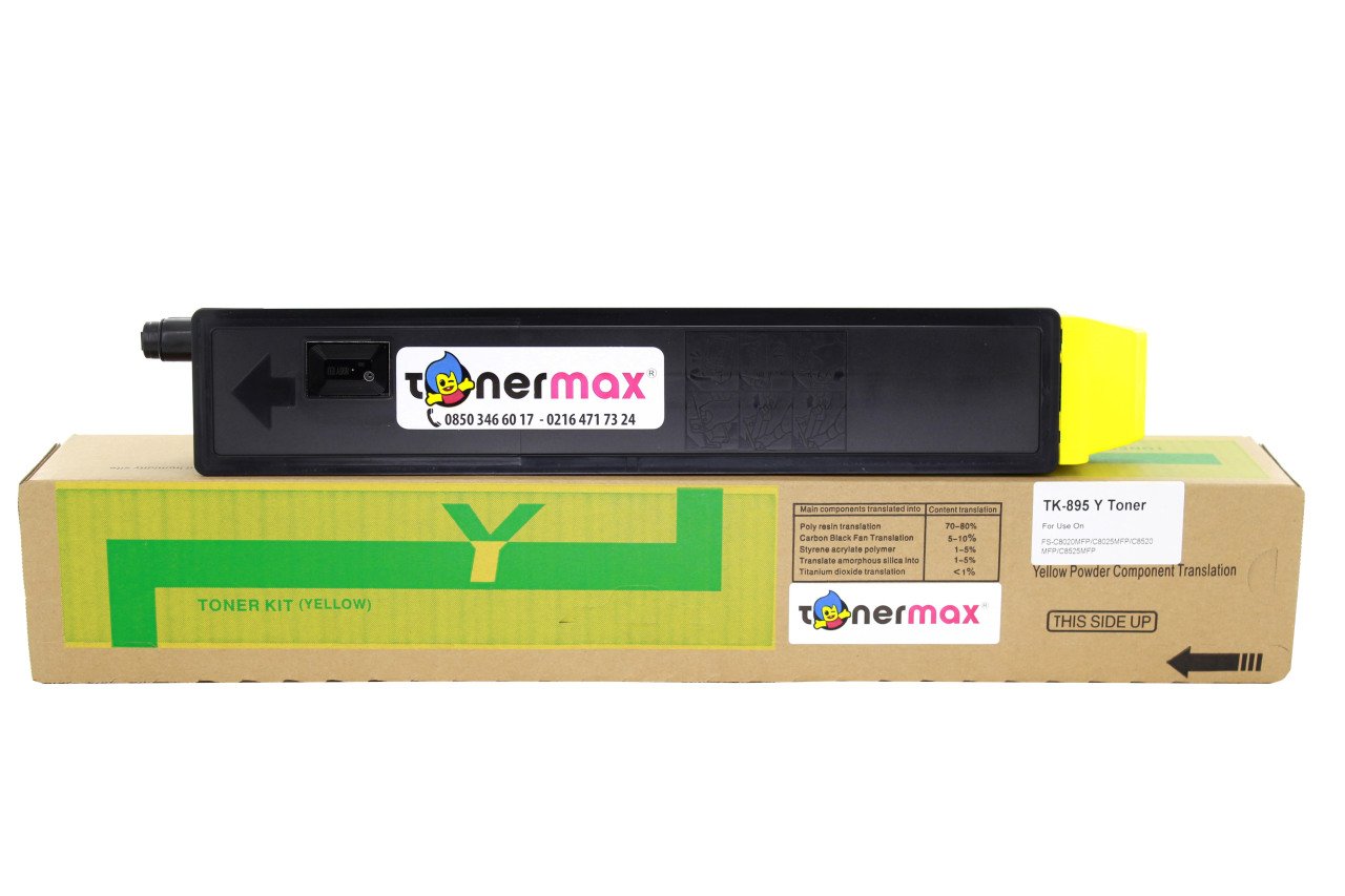 Kyocera TK-895 Sarı Muadil Toner / FSC8020 / FSC8025 / FSC8520 / FSC8525