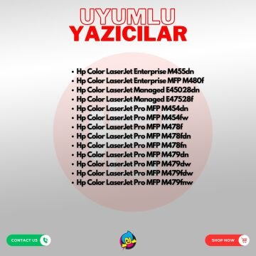 Hp 415A-W2033A Muadil Toner Kırmızı - Çipsiz/ M455 / M480 / M454 / M478 / M479