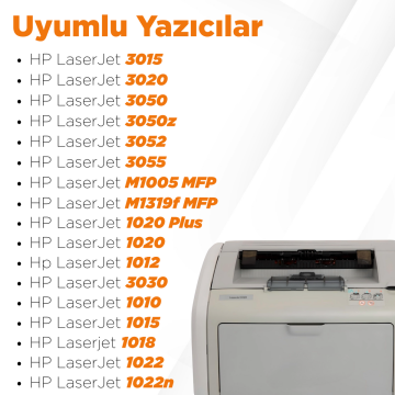HP Q2612A Muadil Toner 4'lü Paket / 1010 / 1012 / 1015 / 1018 / 1020 / 1022 / 3015 / 3020 / 3030 / 3050 / 3052 / 3055 / MFP / M1319