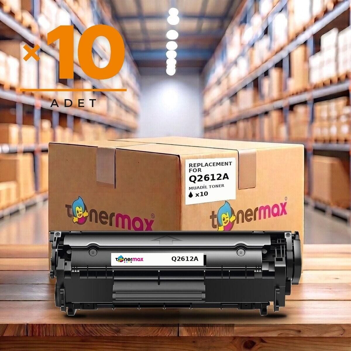 TonerMAX® Q2612A Muadil Toner — 10'lu Paket