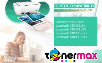 Lexmark MS331-55B1H00 Muadil Toner Yüksek Kapasite  / MS331 / MS431 / MX331 / MX431