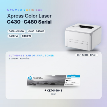 Samsung CLT-K404S / Xpress C430 / C480 Siyah Orjinal Toner
