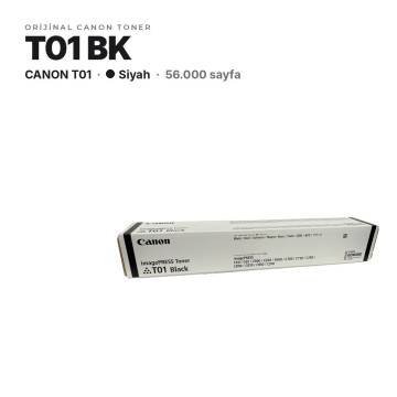 Canon T01 / imagePRESS C60 / C65 / C600 / C650 / C660 / C700 / C710 / C750 / C800 / C810 / C850 / C910 Siyah Orjinal Toner