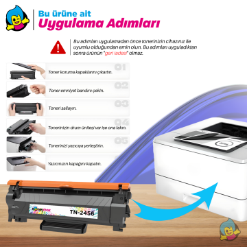 Brother TN-2456 Muadil Toner - A Plus / DCP-L2510 / L2530 / L2550 / HL-L2310 / L2350 / L2370 / L2375 / L2395