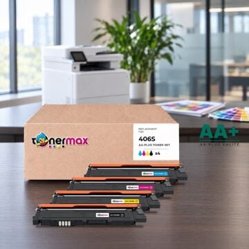 Samsung CLT-406S CMYK Muadil Toner Seti AA Plus / CLP-360 / CLX-3300 / C410 / C460 / CLT-K406S / CLT-C406S / CLT-M406S / CLT-Y406S
