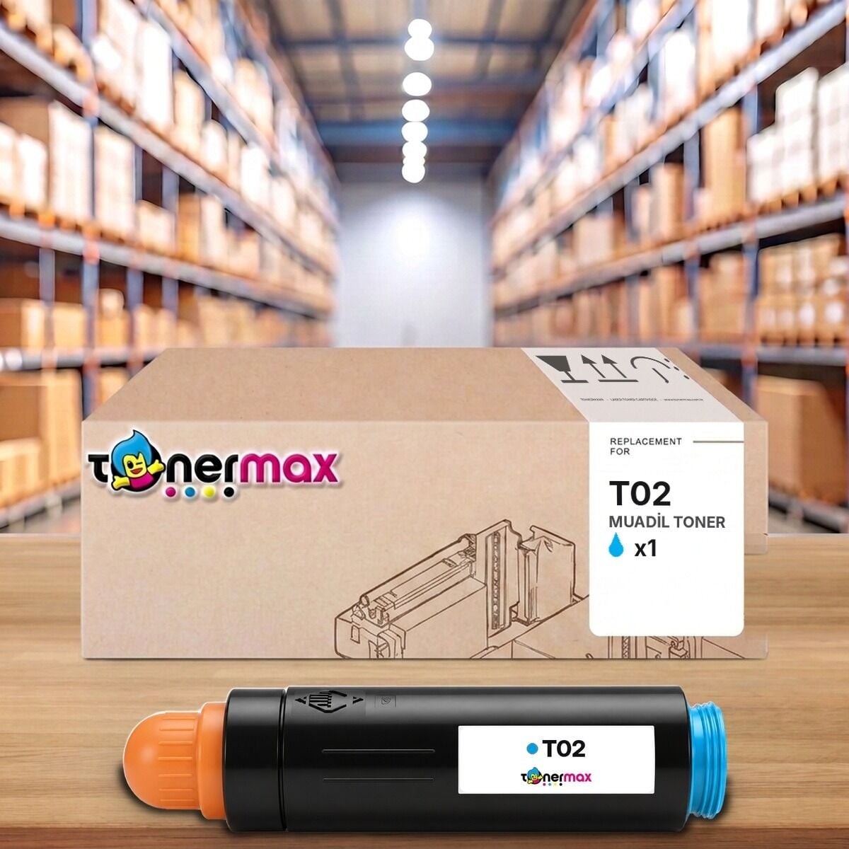 Canon T02 C Mavi muadil toner