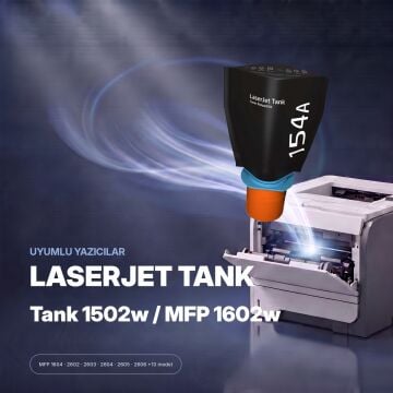 HP 154A W1540A Muadil Toner Dolum Kiti 2'li Paket / 1502 / 1602 / 1604 / 2602 / 2603 / 2604 / 2605 / 2606