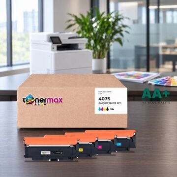 Samsung CLT-407S CMYK Muadil Toner Seti AA Plus / CLP-320 / CLP-325 / CLX-3185 / CLT-K407S / CLT-C407S / CLT-M407S / CLT-Y407S
