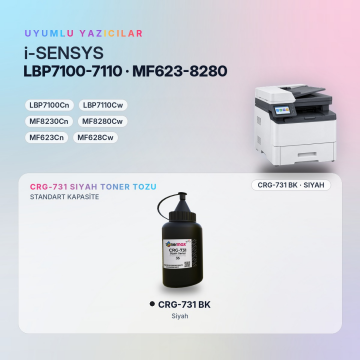 Canon CRG-731 Toner Tozu Siyah 35GR / LBP7100Cn / LBP7110Cw / MF8230Cn / MF8280Cw / MF623Cn / MF628Cw