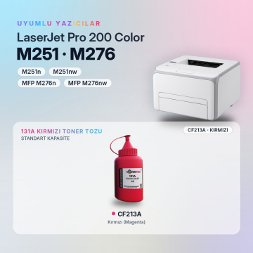 Hp 131A CF213A Toner Tozu Kırmızı 45GR / LaserJet Pro 200 M251 / M276