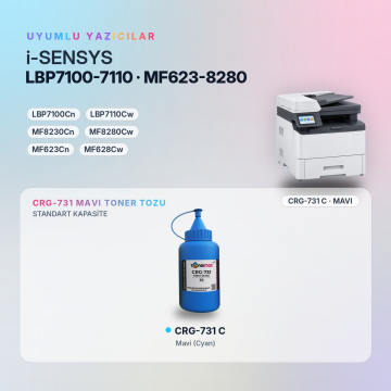 Canon CRG-731 Toner Tozu Mavi 35GR / LBP7100Cn / LBP7110Cw / MF8230Cn / MF8280Cw / MF623Cn / MF628Cw