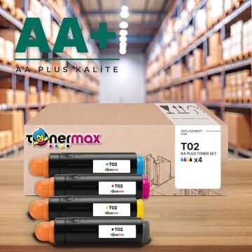 Canon T02 CMYK Muadil Toner Seti AA Plus / imagePRESS C8000VP / C9010VP / C10000VP / C10010VP