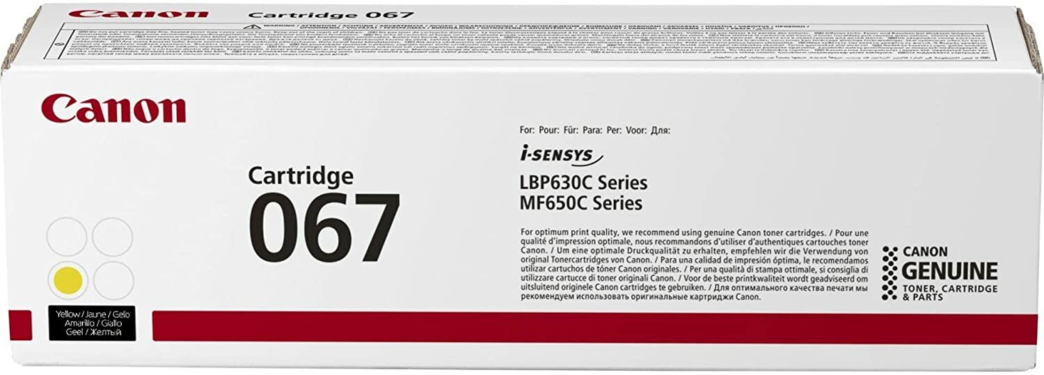 Canon CRG-067 Orjinal Toner Sarı / LBP-631Cw - LBP-633Cdw - MF-651Cw - MF-655Cdw - MF-655Cx - MF-657Cdw