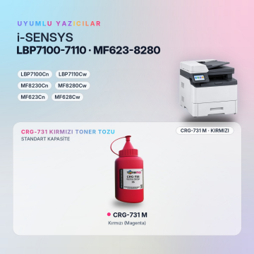 Canon CRG-731 Toner Tozu Kırmızı 35GR / LBP7100Cn / LBP7110Cw / MF8230Cn / MF8280Cw / MF623Cn / MF628Cw
