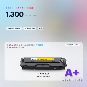 Hp 203A CF542A Sarı Muadil Toner A Plus / Color LaserJet Pro M254 / M280 / M281