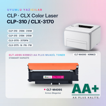 Samsung CLT-M409S Kırmızı Muadil Toner AA Plus / CLP-310 / CLP-315 / CLX-3170 / CLX-3175