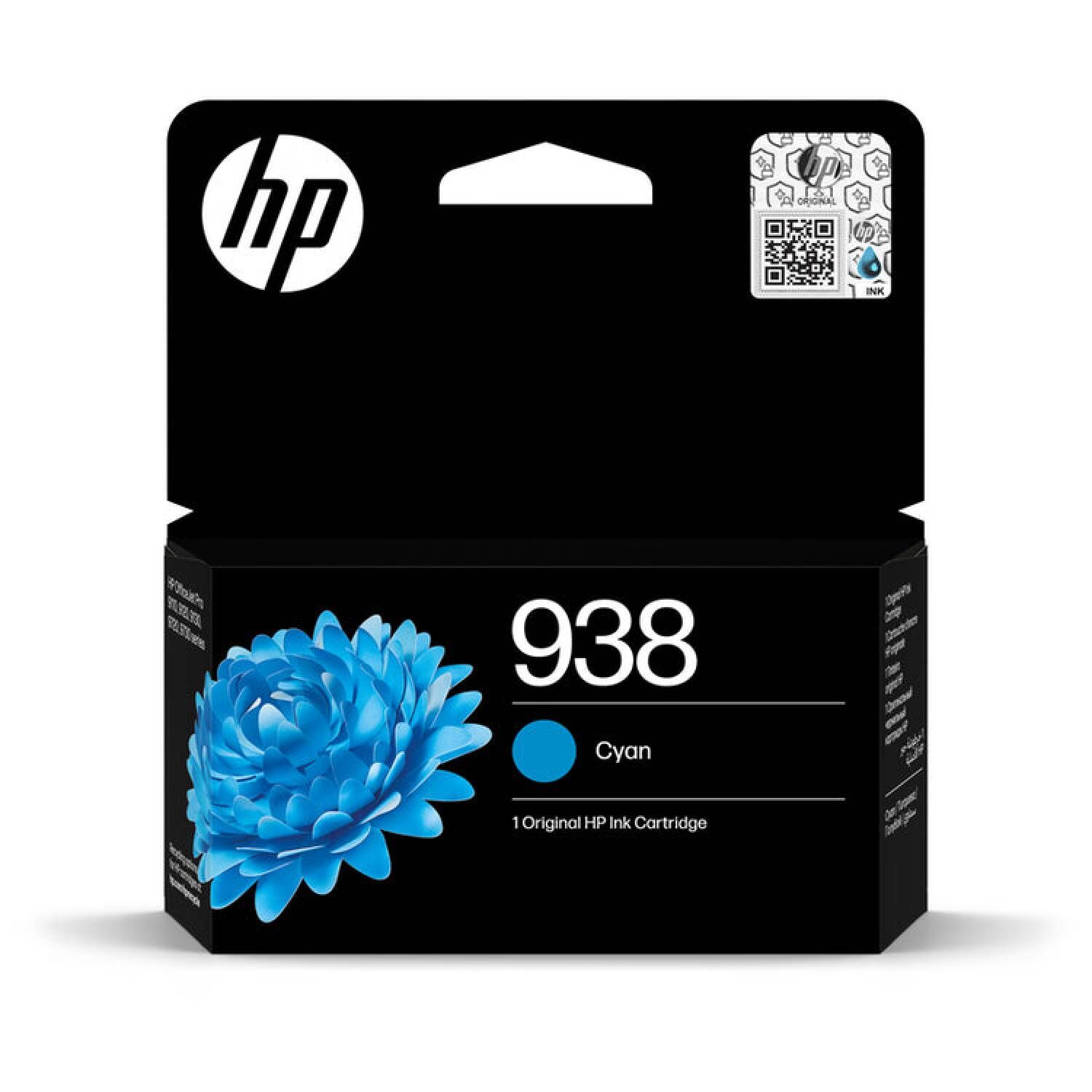 HP 938 / 4S6X5PE Mavi Orjinal Kartuş / HP OfficeJet Pro 9720 / 9730 / 9110b / 9120b / 9130b