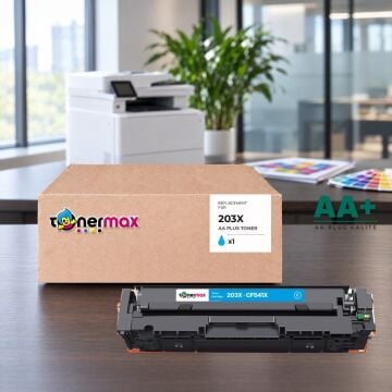 Hp 203X CF541X Mavi Muadil Toner AA Plus / Color LaserJet Pro M254 / M280 / M281