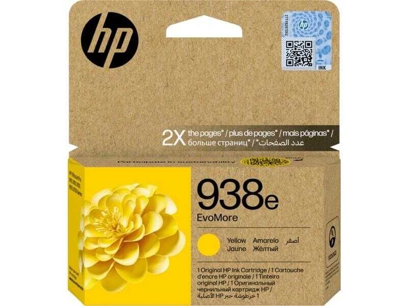 HP 938e / 4S6Y1PE Sarı Orjinal Kartuş - Yüksek Kapasiteli / HP OfficeJet Pro 9720 / 9730 / 9110b / 9120b / 9130b