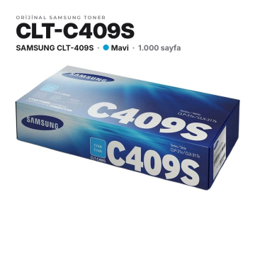 Samsung CLT-C409S / CLP-310 / CLP-315 / CLX-3170 / CLX-3175 Mavi Orjinal Toner