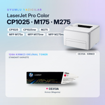 Hp 126A CE313A / LaserJet Pro CP1025 / M175 / M275 Kırmızı Orjinal Toner