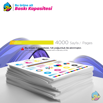 Epson T-9084 Sarı Muadil Kartuş - Yüksek Kapasiteli / Epson WorkForce Pro WF-6090DTWC/WF-6090D2TWC/WF-6590DWF/WF-6590DTWFC/WF-6590D2TWFC