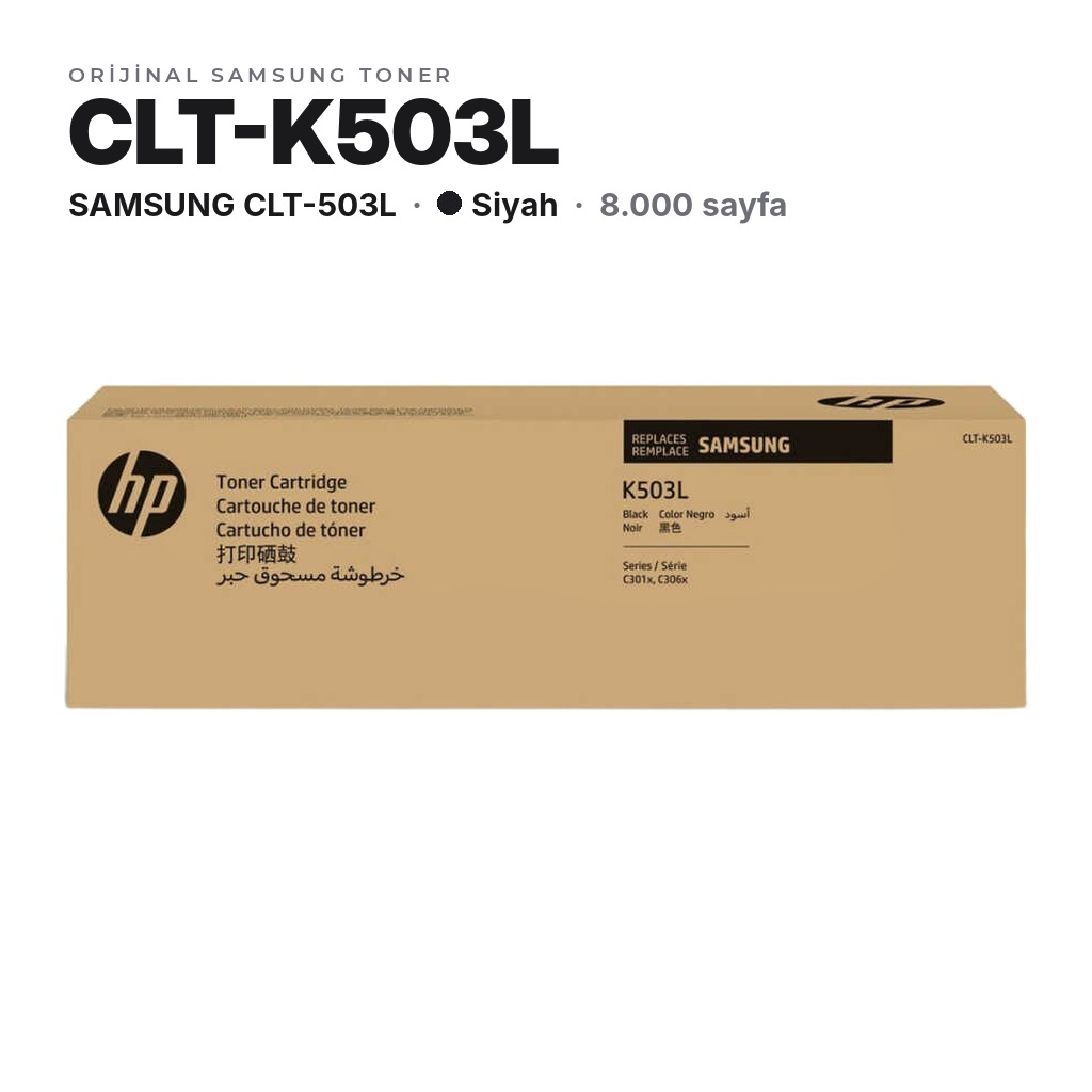 Samsung CLT-K503L orijinal toner