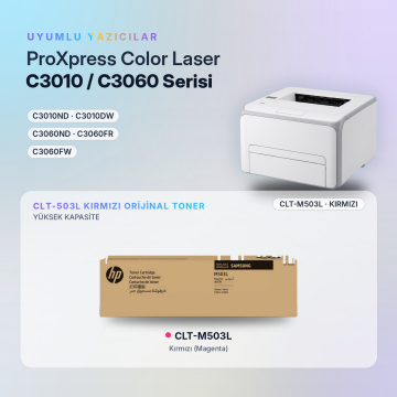 Samsung CLT-M503L / ProXpress C3010 / C3060 Kırmızı Orjinal Toner