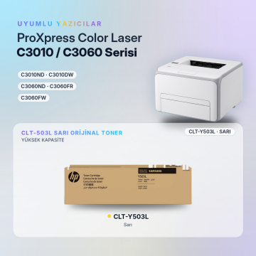 Samsung CLT-Y503L / ProXpress C3010 / C3060 Sarı Orjinal Toner