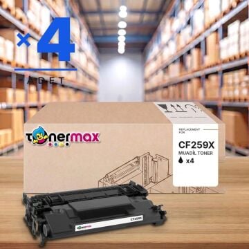 Hp 59X CF259X Muadil Toner 4'lü Paket - Çipli / Hp Laserjet M304 / M404 / M428