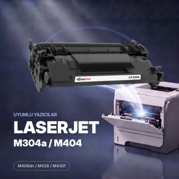 Hp 59X CF259X Muadil Toner 10'lu Paket - Çipli / Hp Laserjet M304 / M404 / M428