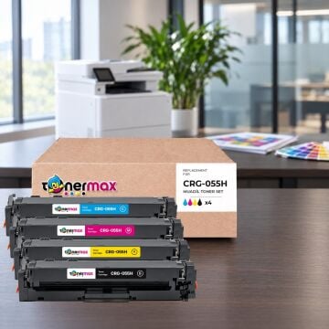 Canon CRG-055H CMYK Muadil Toner Seti - Çipli / LBP663Cdw / LBP664Cx / MF742Cdw / MF744Cdw / MF746Cx