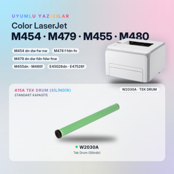 Hp 415A W2030A Tek Drum Silindir / Color LaserJet Pro M454 / M479 · Enterprise M455 / M480
