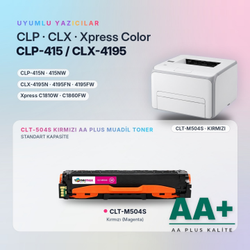 Samsung CLT-M504S Kırmızı Muadil Toner AA Plus / CLP-415 / CLX-4195 / Xpress C1810 / C1860