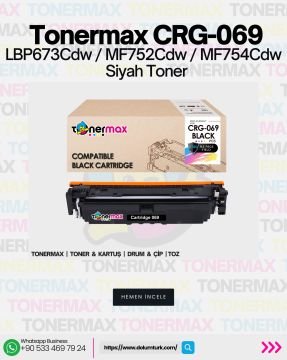 Canon CRG-069 Muadil Toner Siyah - Çipsiz/ 5094C002 /LBP673Cdw /MF752Cdw /MF754Cdw