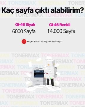 Canon GI-46 Muadil Mürekkep Takım / Canon Maxify GX4040 / GX6040 / GX6050 / GX7040 / GX7050 / GX7055